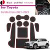 Резиновый коврик с дверной канавкой для Toyota Corolla Cross XG10, подушка для чашки, слот для ворот, подставка, внутренняя пылезащитная наклейка, коврик