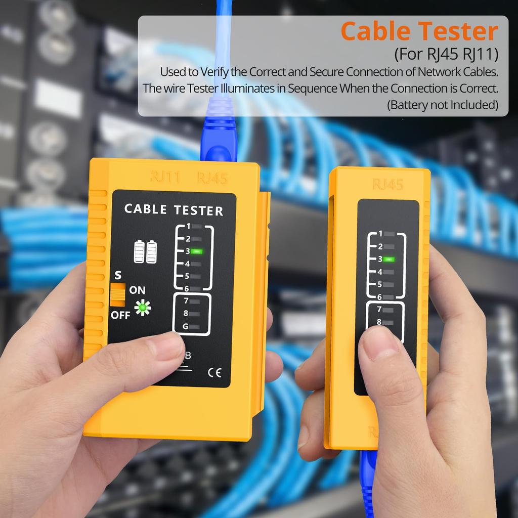 Proster Обжимной инструмент для разъемов RJ45 LAN, обжимной инструмент для разъемов LAN CAT6, защитная замена, японская инструкция по эксплуатации, совместимый с