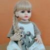 Красивые мягкие силиконовые Reborn Baby, реалистичные мини-игрушки Reborn Child Bebe Reborn для девочек, подарок на день рождения для малышей, 55 см