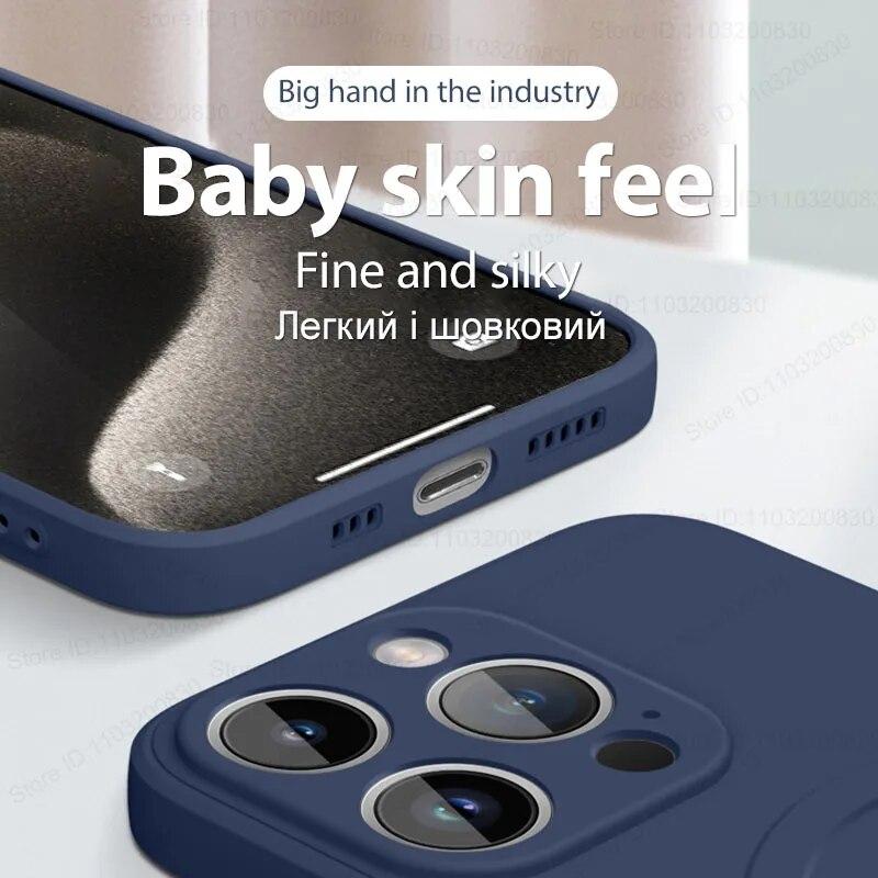 Роскошный жидкий силиконовый чехол для телефона iPhone 15 14 13 12 11 Pro Max Plus для Magsafe с беспроводной зарядкой, противоударный магнитный чехол