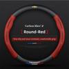 AABHK1 Carbon Fiber Car Steering Wheel Cover Breathable Anti Slip Steering Covers For Chevrolet Colorado Cruze Spark Captiva Malibu