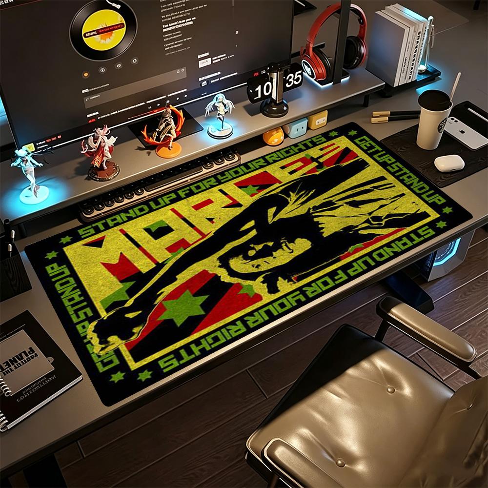Bob Marley Large Mouse Pad Desk Mat Office Mouse Mats Non-Slip Rubber Base Perfect Gift for Gamers And Professionals
