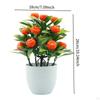 Artificial Fruit Plants Tree Potted Floral Decor Fake Flower Plant Mini