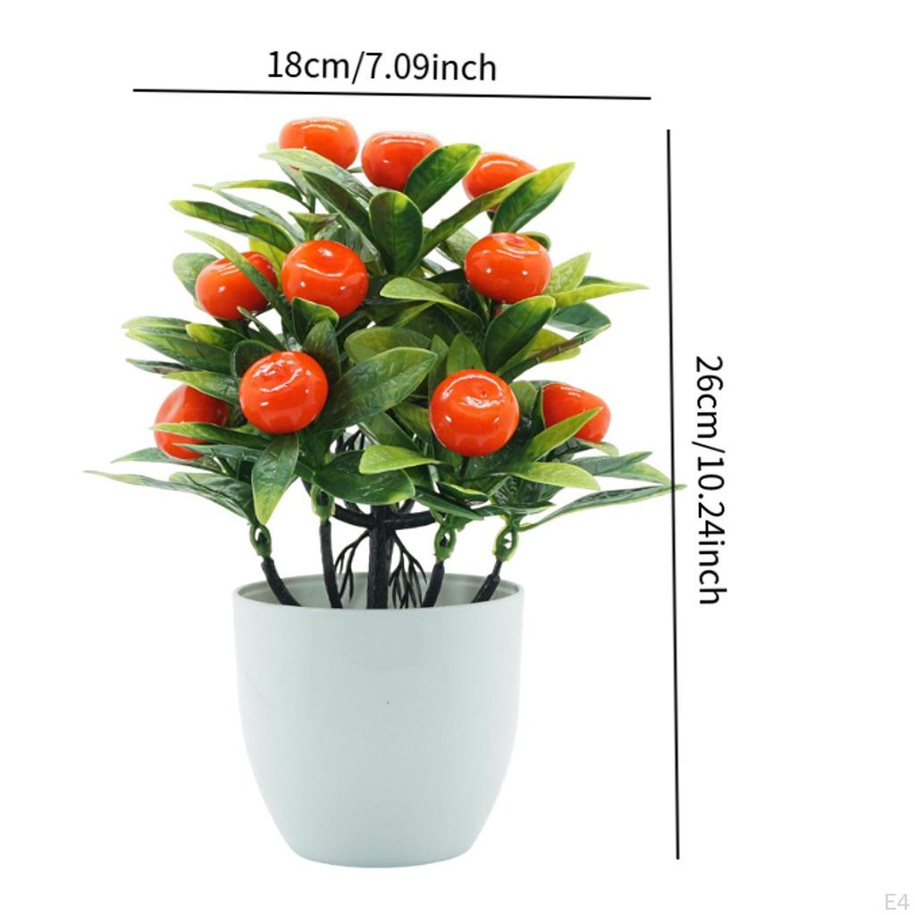 Artificial Fruit Plants Tree Potted Floral Decor Fake Flower Plant Mini