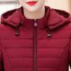 Middle-aged Women's Parkas Basic Jackets Autumn Winter Add Velvet Lamb Hooded Coats Cotton Winter Jacket Womens Mama Overcoat
