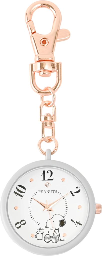 Pocket Watch Keychain Watch Analog Snoopy Color Case KC Watch G Gray [Fieldwork] Women's PNT049-2