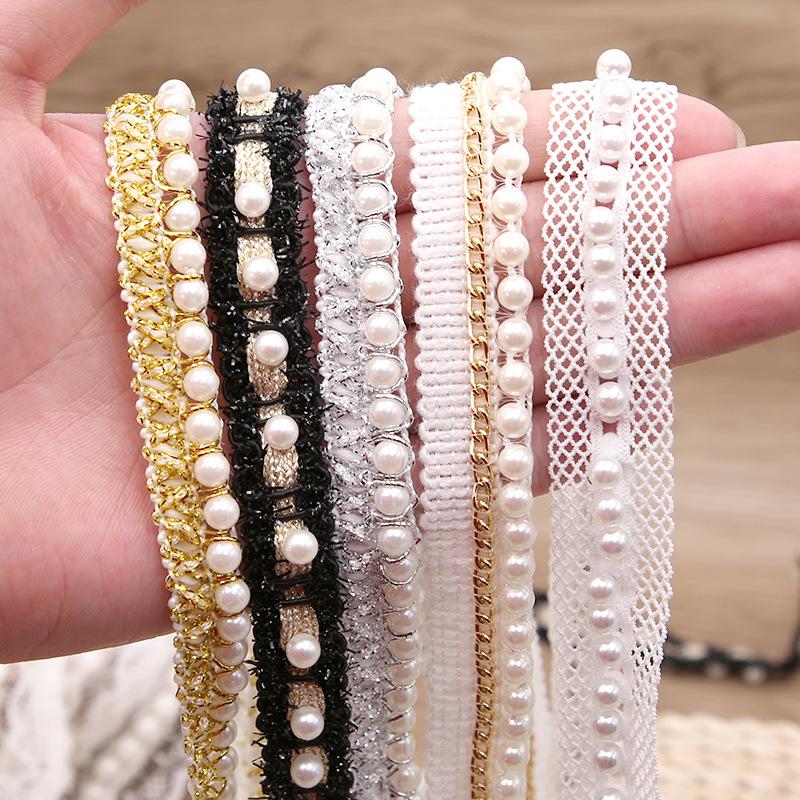 Bead Lace Lace Accessories Clothes Xiaoxiangfeng Handmade Decorative Pearl Diy Collar Skirt Silk Webbing Accessories