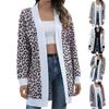 Женский модный и зимний вязаный кардиган с длинным рукавом и принтом