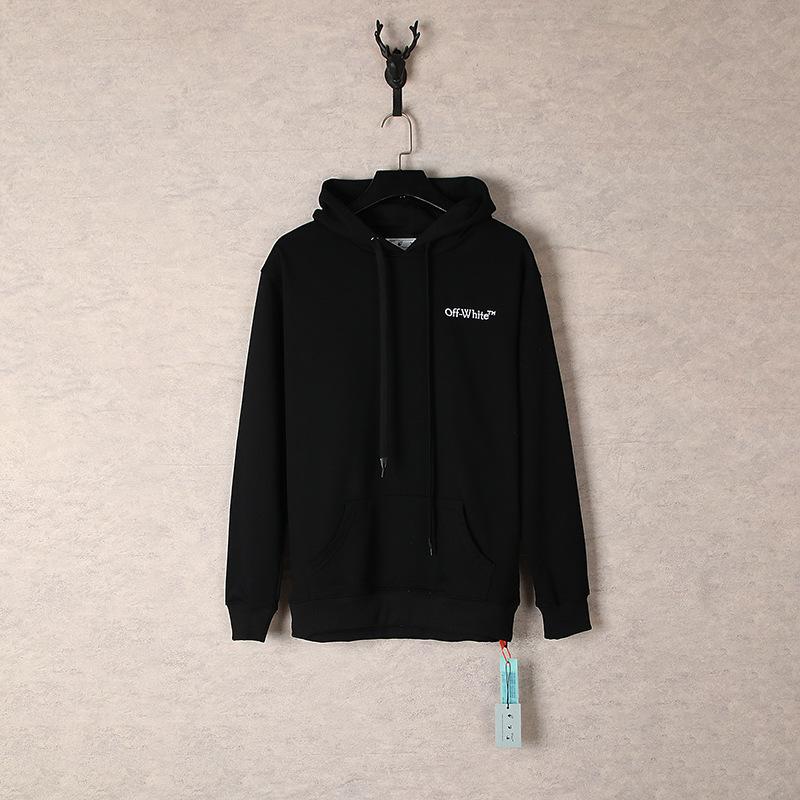 Унисекс худи Off-White с вышивкой букв для осени/зимы
