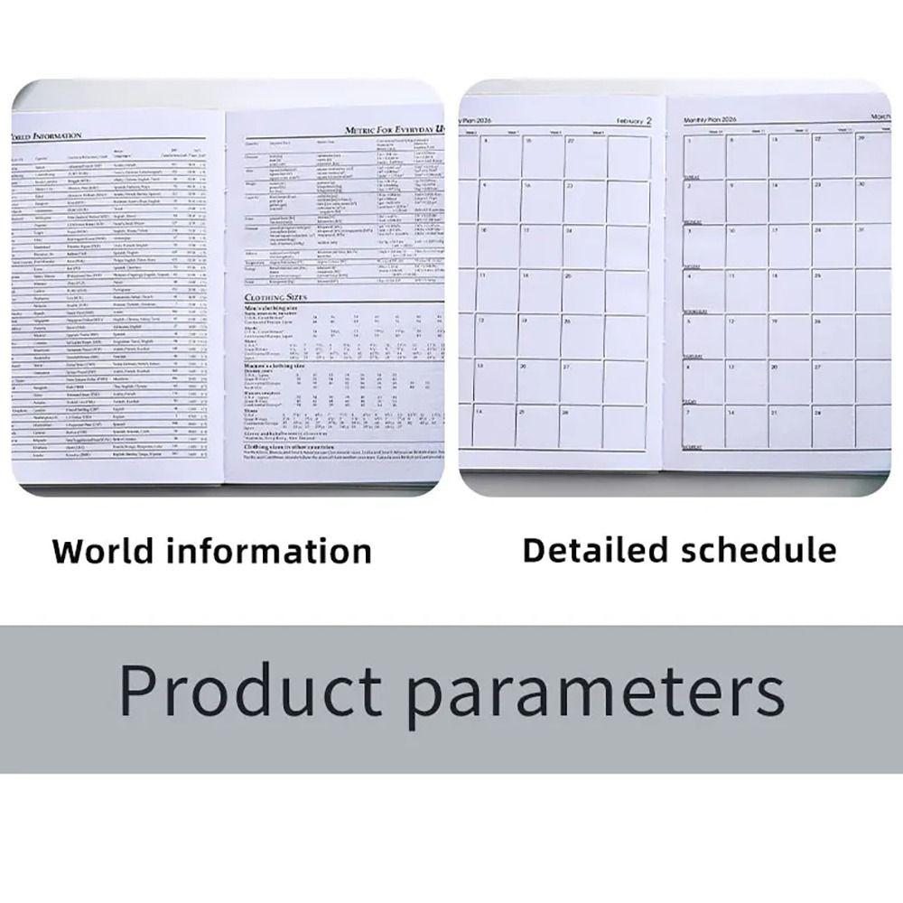 2 шт. Мини Портативный Планер А7 2026 Карманный Дневник Журнал Книга-Ежедневник Недельный Календарь