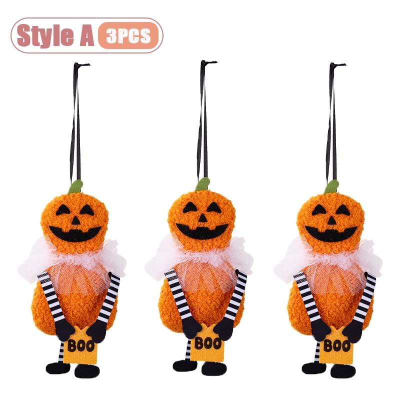 Halloween Wall Hanging Ornaments Pumpkin Ghost Skeleton Black Cat Decor for Home Party Festival Halloween Decoration Pendant