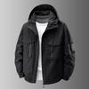 Men's Spring and Summer Hooded Outdoor Workwear Jacket, Loose Men's Top