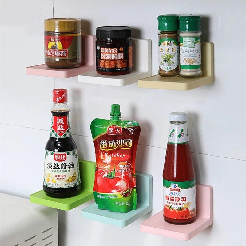 Многофункциональная настенная полка для хранения, держатель для мыла, губки, полки для кухни и ванной комнаты, держатель для ключей с дистанционным управлением без дрели