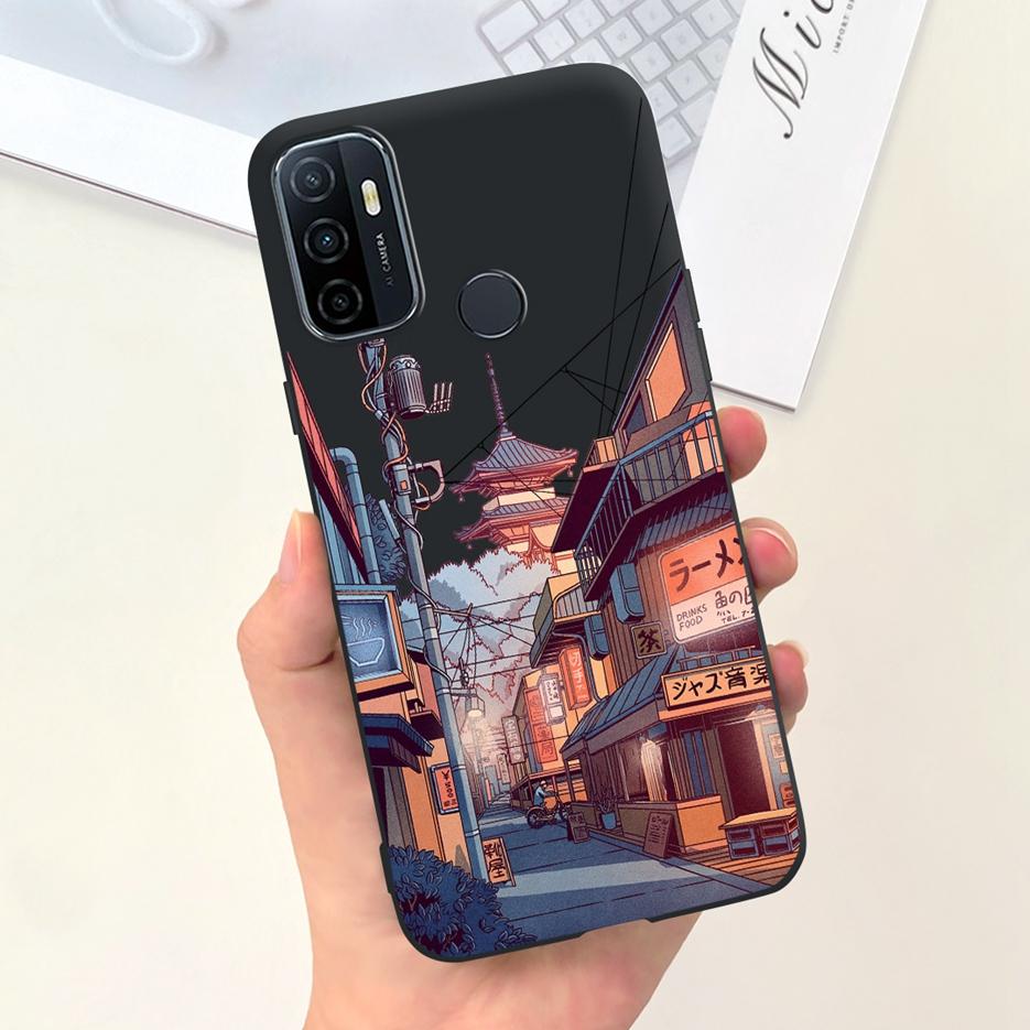 For Oppo A53 A53s Case Cute Fashion Cartoon Painted Cover Soft TPU Phone Case For Oppo A53s A 53 s OppoA53 s Fundas Coque Bumper