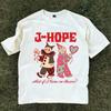 J-Hope Hope on The Stage Tour Футболки Футболки с графическим принтом Мужская Женская Мода Хип-хоп Хлопковая футболка Повседневная футболка с коротким рукавом