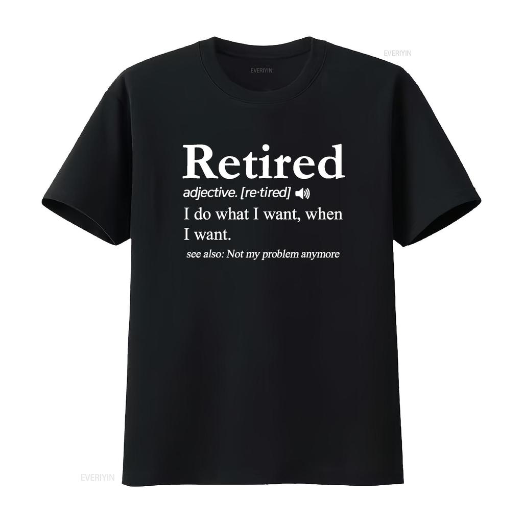 Retired Definition T Shirt Funny Retirement Gag  vintage Washed Casual fashion Top For Everyday Wear streetwear Stylish Unisex
