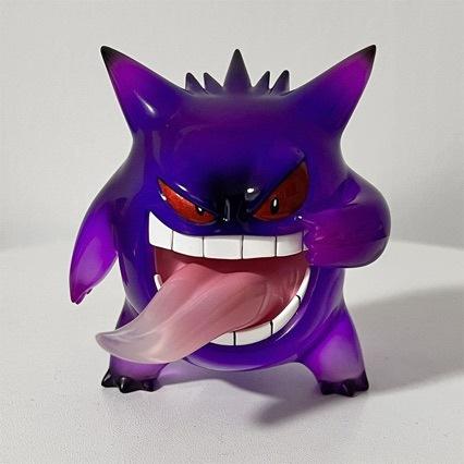 9cm Pokemon Gengar Figure Transparent Model, Cute Anime PVC Action Figurine for Room Decoration Collection Gift for Fans