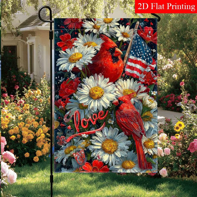 2D Flat - 2D Flat - 2D Flat 1pc July 4Th Patriotic American Garden Flag_3 (1) Garden Decoration Double S, Home Decoration, Yard Decoration, Outdoor De