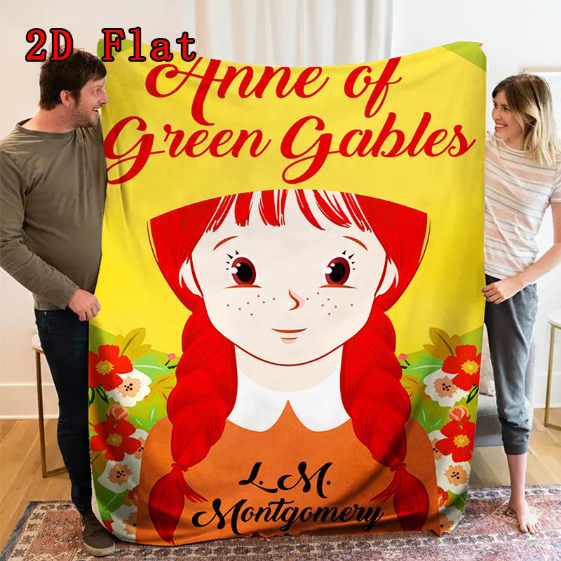 Anne of Green Gables 2D Flat Pattern Flannel Blanket High quality All Seasons Warmth and Comfort Perfect for Christmas Gifts.NMT0928013