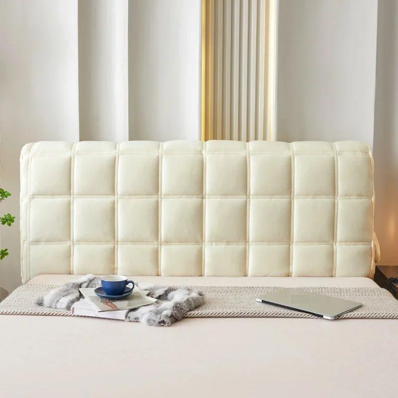 Роскошный супермягкий плюшевый стеганый чехол на голову кровати, универсальный бархатный защитный чехол на спинку кровати, утолщенный стеганый чехол на изголовье кровати