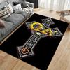 Gothic Cross Skull Design Carpet suitable as a non-slip mat for the living room or bedroom sofa