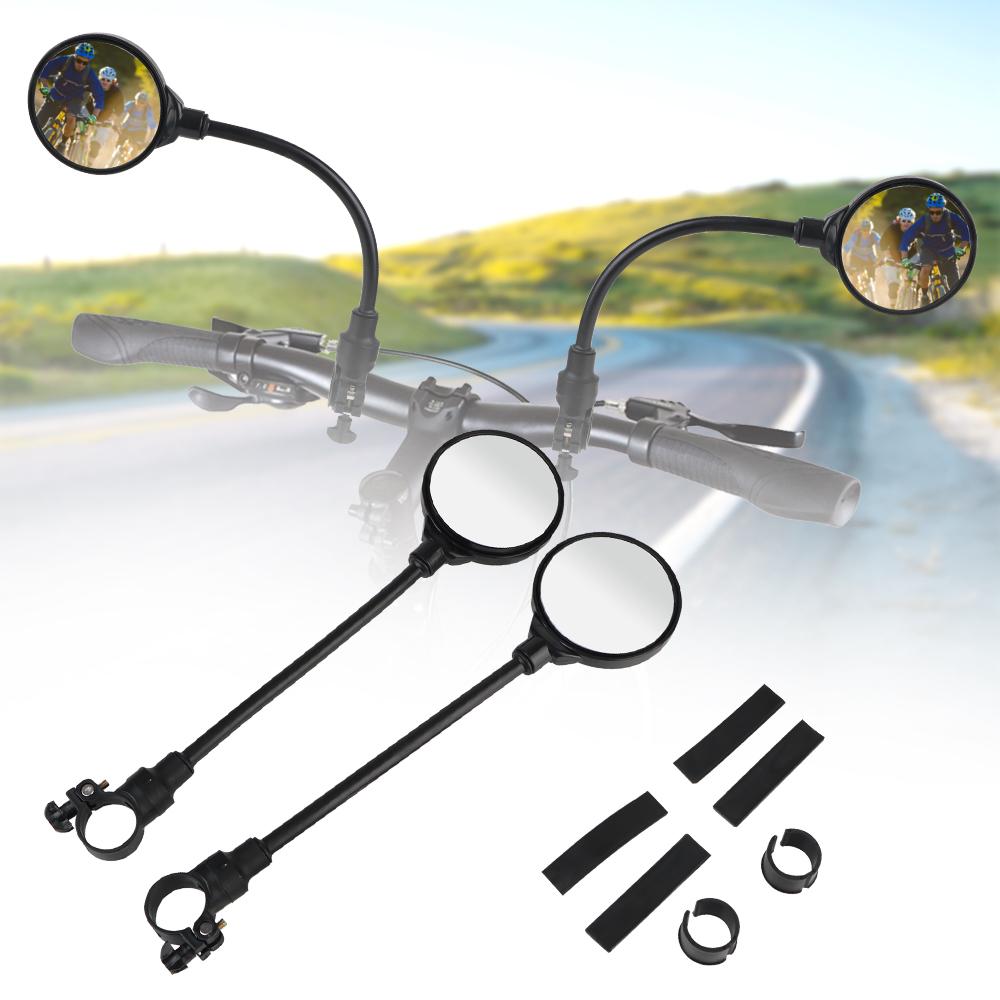 Motorcycle Bike Handlebar Rearview Mirror Universal Rotatable And Adjustable Shockproof Convex Mirror Wide Angle Rear View
