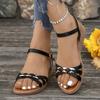 Fashion Summer Cross Strap Wedge Sandals for Women Comfortable Non Slip Beach Shoes Woman Casual Lightweight Ankle Strap Sandalias Mujer