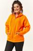 Женская стильная толстовка большого размера, толстая оранжевая толстовка большого размера на молнии