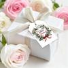1set 80pcs 4 styles Printed Paper Thank You Gift Tags Rectangle Mixed Shapes 7.7x5.1cm Hole: 5mm 20pcs/style