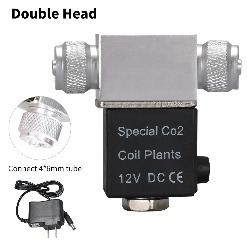 DC 12V Output Connect M10*1 Solenoid Valve for Aquarium CO2 System Regulator External Thread Noiseless Low Temperature Version