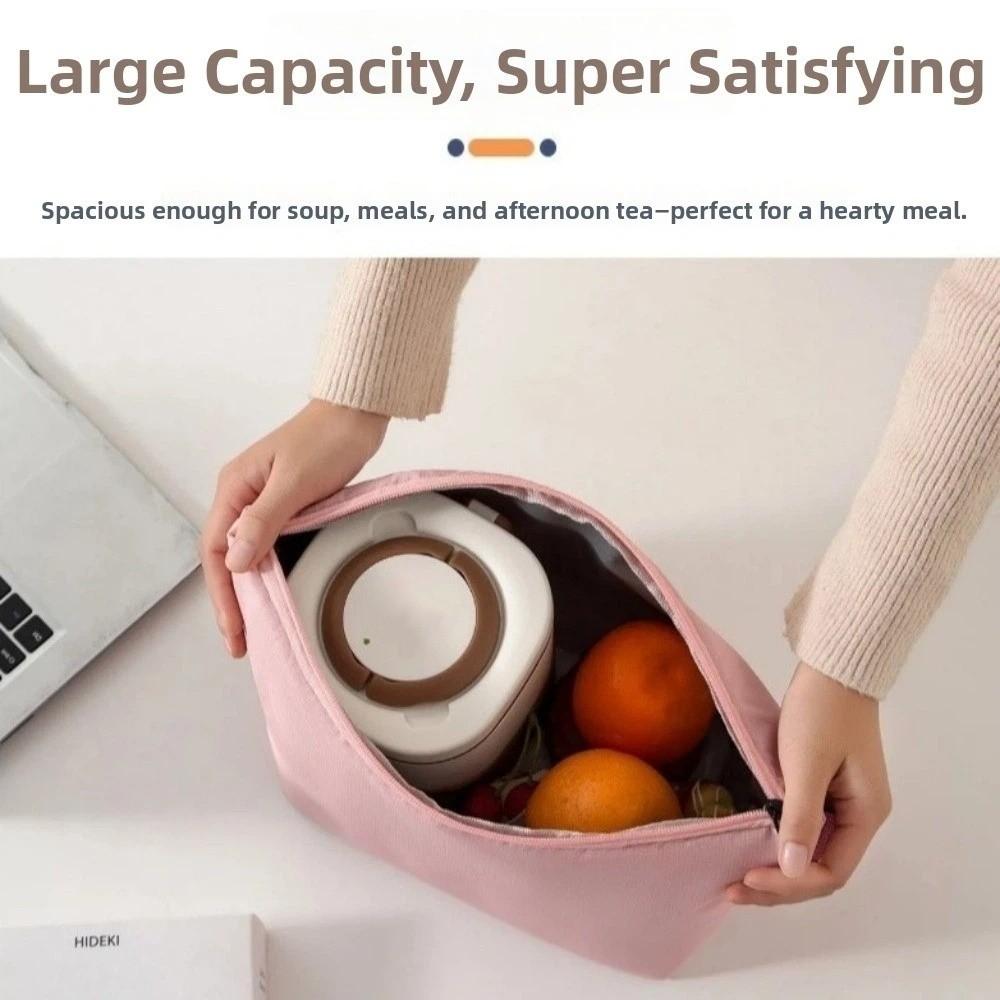 Oxford Cloth Insulated Lunch Bag Large Capacity Picnic Food Container Storage Dinner Storage