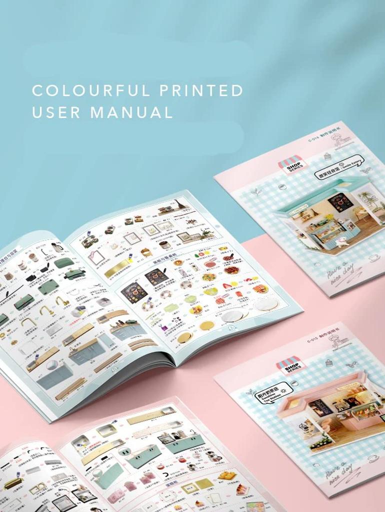 Dollhouse Handmade Kit Set Miniature SHOP SERIES Sunshine Tea (t-FREAK) (Pink Shop)