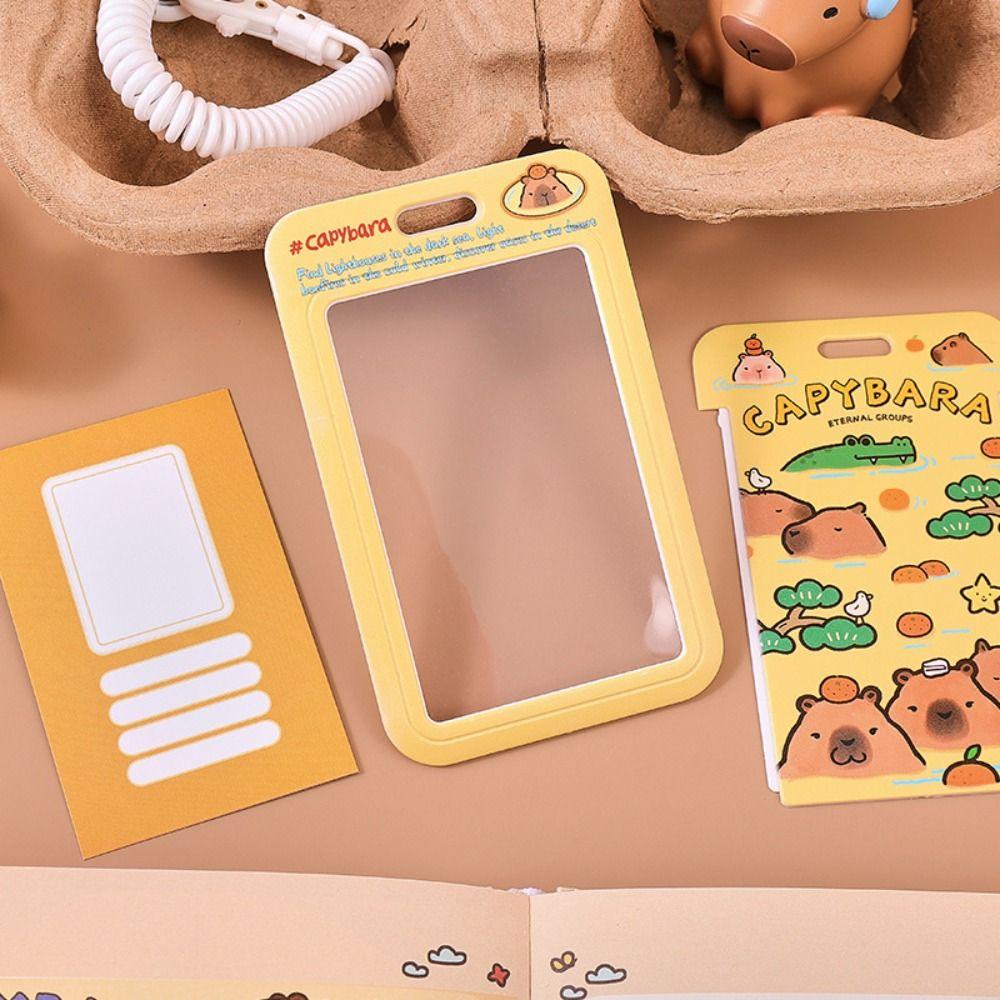 1 шт. милые шейные ремни Capybara из мультфильма, пластиковые для держателя удостоверения личности, аксессуары