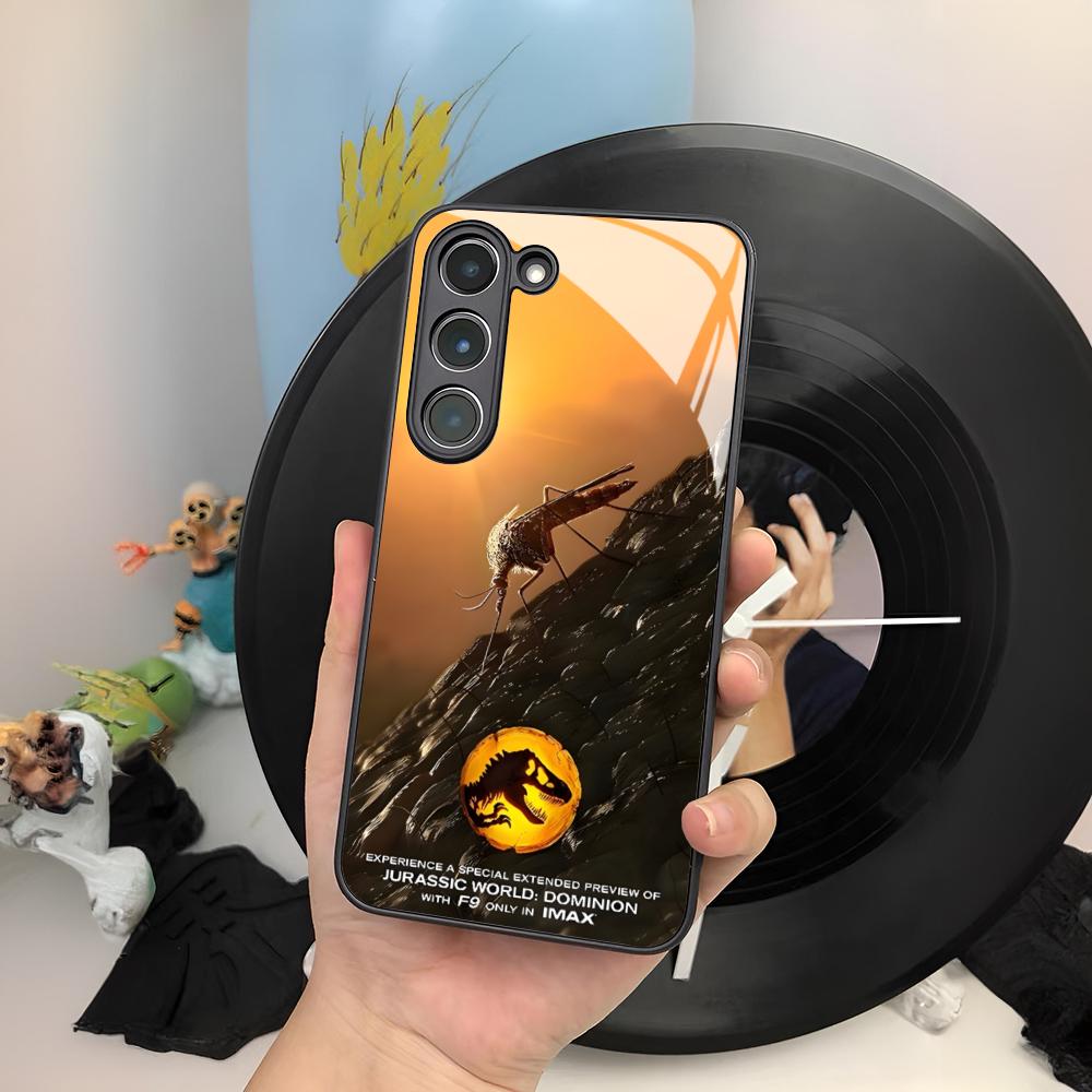 Jurassic Park Dinosaur Phone Case For Samsung Galaxy S26 S25 S24 S23 S22 S20 S21 Ultra Plus Edge Fe Colored Silver Cover