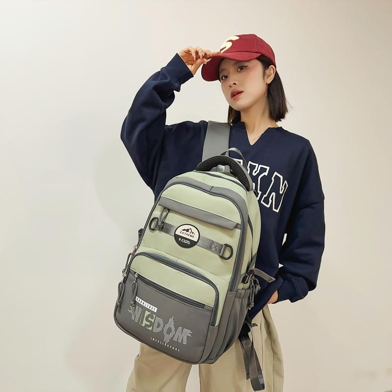 Рюкзак для школьников средней школы с цветными блоками и большой вместимостью для девочек и мальчиков