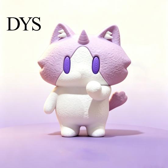 Уникальные настольные аксессуары для работы Милая 3D-печатная фигурка кота, Мультяшное украшение с игривым ртом, Закрывающий рот, Дизайн Pla, Компактное, Танцующее