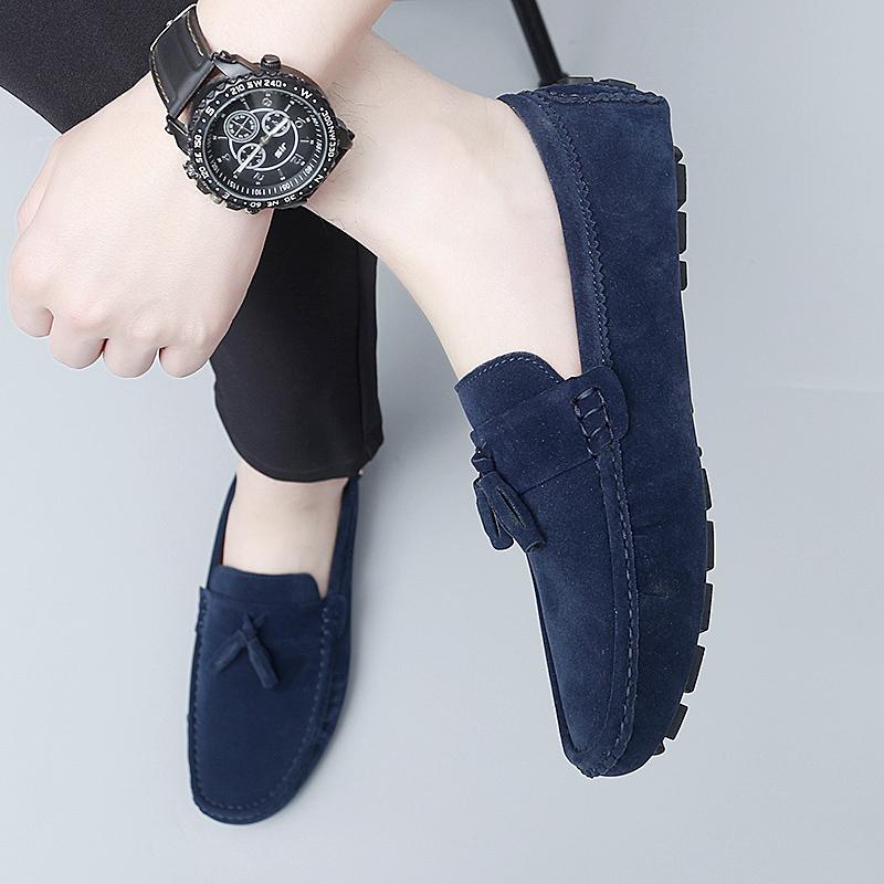Мода Новый Стиль Мужские Деловые Лоферы Замшевая Кожа Слипоны Балетки Ручной Работы Повседневная Обувь Формальная Свадебная Обувь для Вождения Дышащие Мокасины