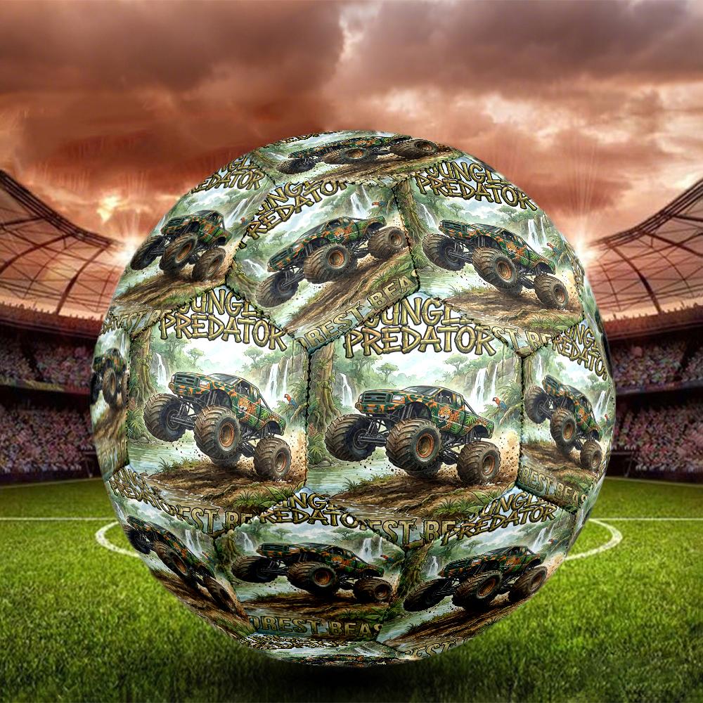 Truck Theme Size 5 Soccer Ball, Suitable for Both Indoor and Outdoor Matches, a Gift Suitable for Everyone.