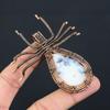 Natural Dendrite Opal Stone Handmade Copper Wire Wrap Spider Pendant 2.56" f6u79