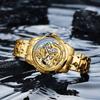 Luxury Men's Dragon Pattern Luminous Embossed Hollow Mechanical Watch High-End Business Gift Automatic Wristwatch