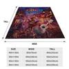 C-Coco Day of The Dead Cartoon Blanket Guitar Thankgiving Flannel Throw Blankets Bedding Portable Soft Warm Multifunction Quilt