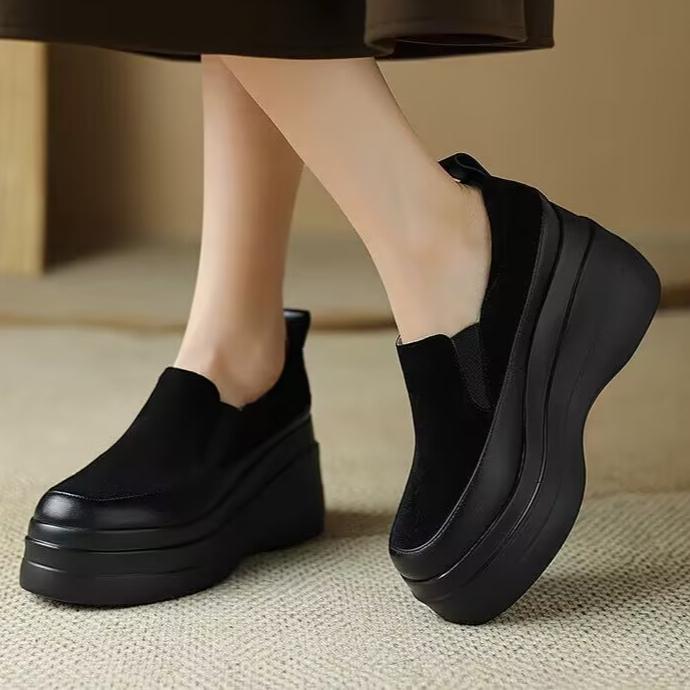 Мода леопардовый женский платформа балетки повседневная обувь бренд замшевые туфли на высоком каблуке женская осень 2025 тренд мода мелкий запатилы Mujer