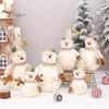 Snowman Doll Plush Pine Decor Cute Shape Increased Holiday Spirit White Christmas Snowman Toy Gifts