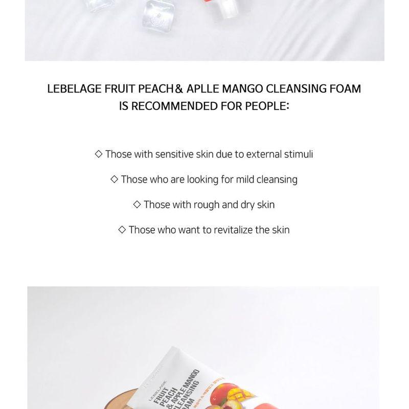 LEBELAGE - Fruit Peach & Apple Mango Cleansing Foam
