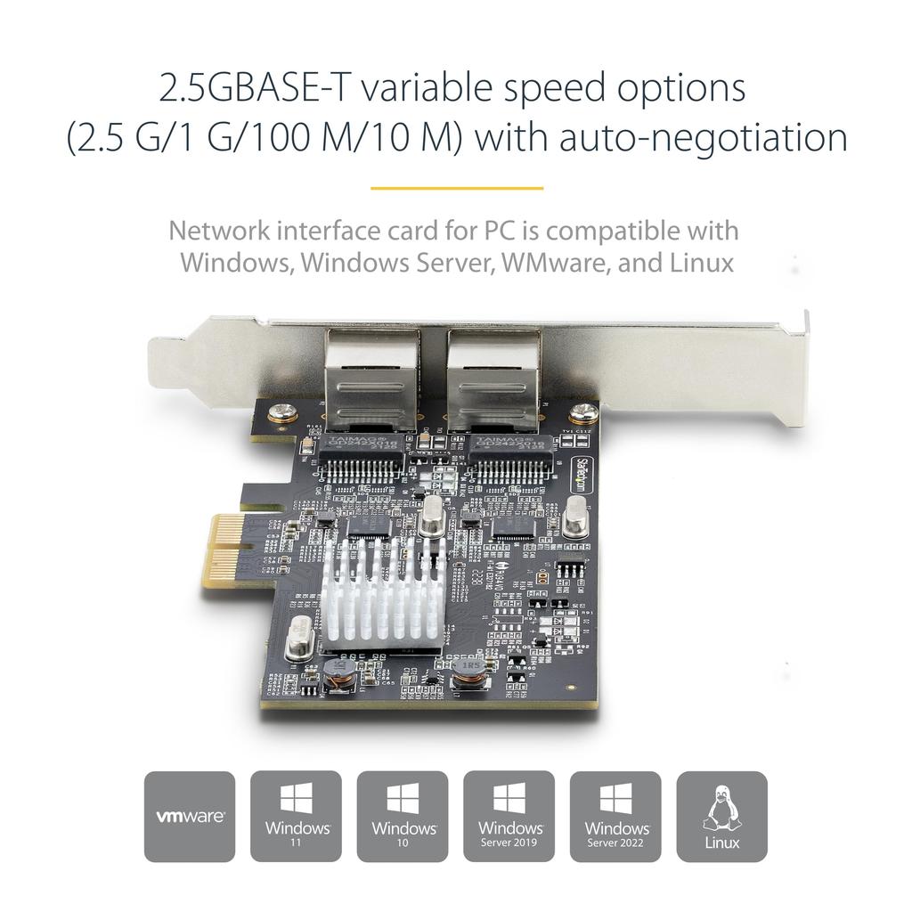 Сетевая карта PCI Express x2 2 порта Ethernet Jumbo Frame Совместимость с различными ОС ПК PCIe LAN карта Двойная плата расширения RJ45 NIC