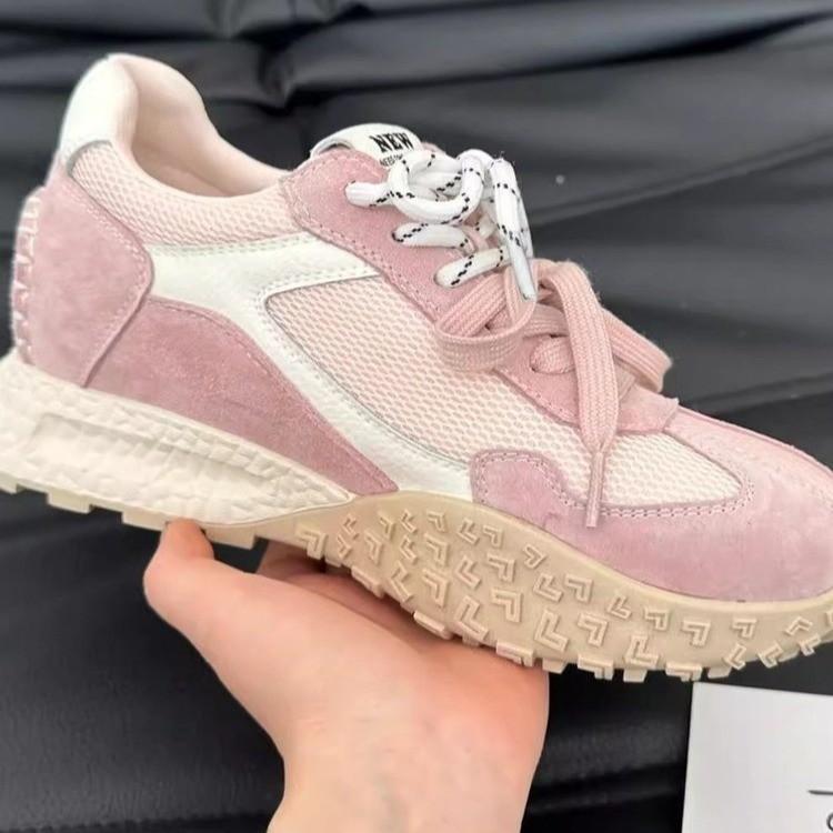 Shoes Korean platform pink Forrest Gump shoes 2025 new versatile breathable casual sports German training dad shoes