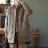 Thickened Warm Long-sleeved Cotton-padded Jacket Women's Loose Casual Mid-length Cardigan Cotton-padded Jacket