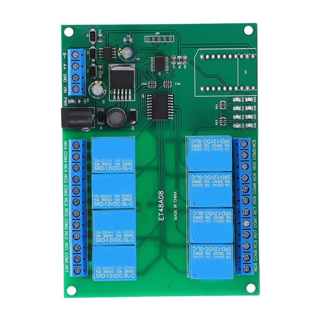 DC12V 8 Channel Relay Module Multifunctional Low Level Circuit Protection Relay Board