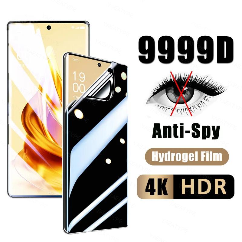 Пленка из гидрогеля для конфиденциальности, 3 шт. для oppo reno 13 12 11 10 9 pro plus 8 lite 7 6 find x6 x3 neo без разблокировки по отпечатку пальца