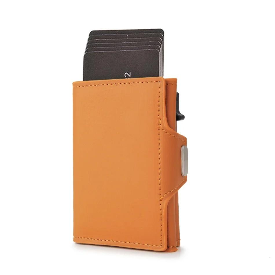 Rfid Carbon Fiber Card Holder Men Wallets Slim Thin Coin Pocket ID Bank Credit Cardholder Case Aluminum Minimalist Smart Wallet